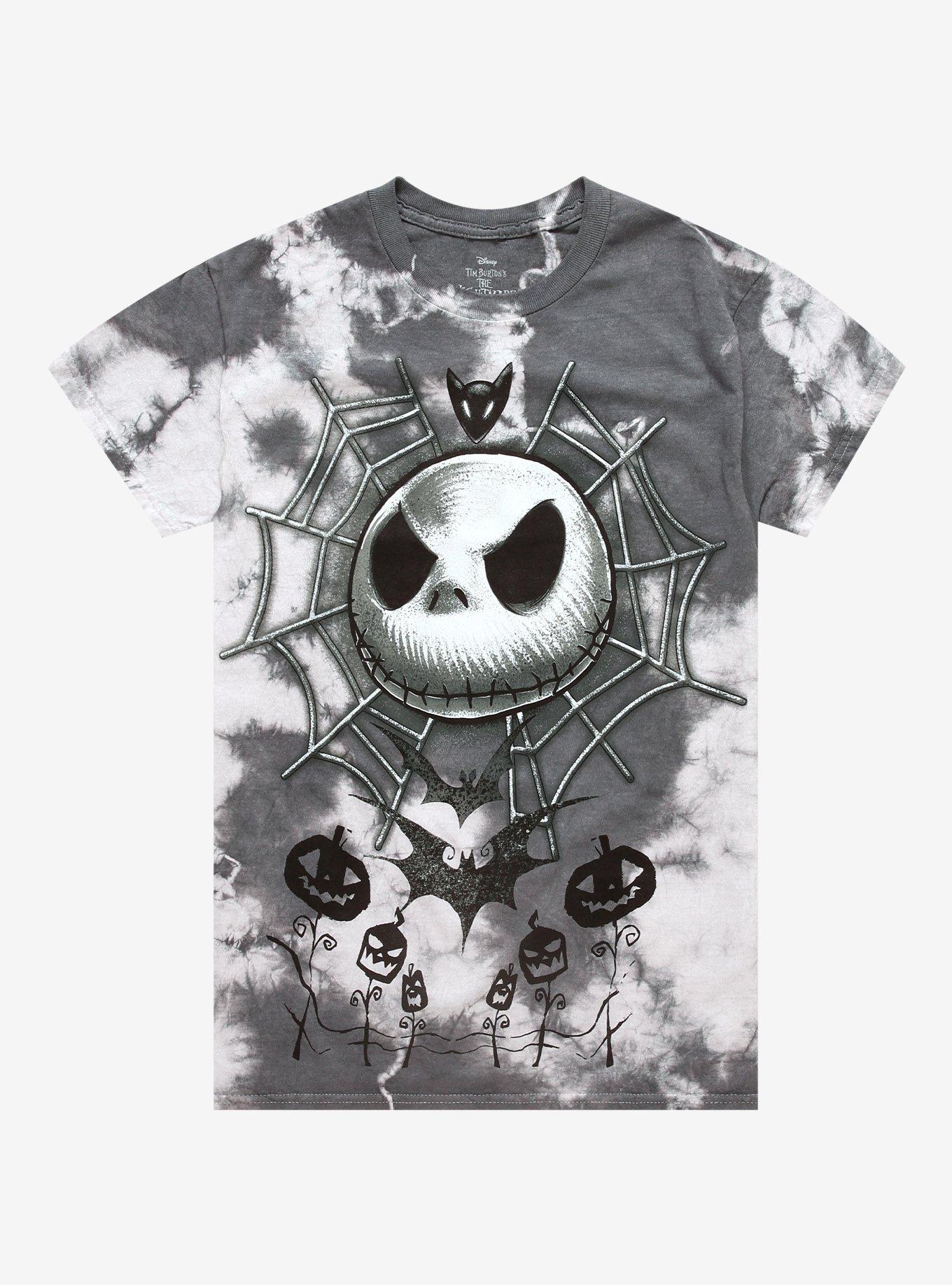 The Nightmare Before Christmas Jack Spiderweb Tie-Dye T-Shirt | Trending Graphic Tee For Fans
