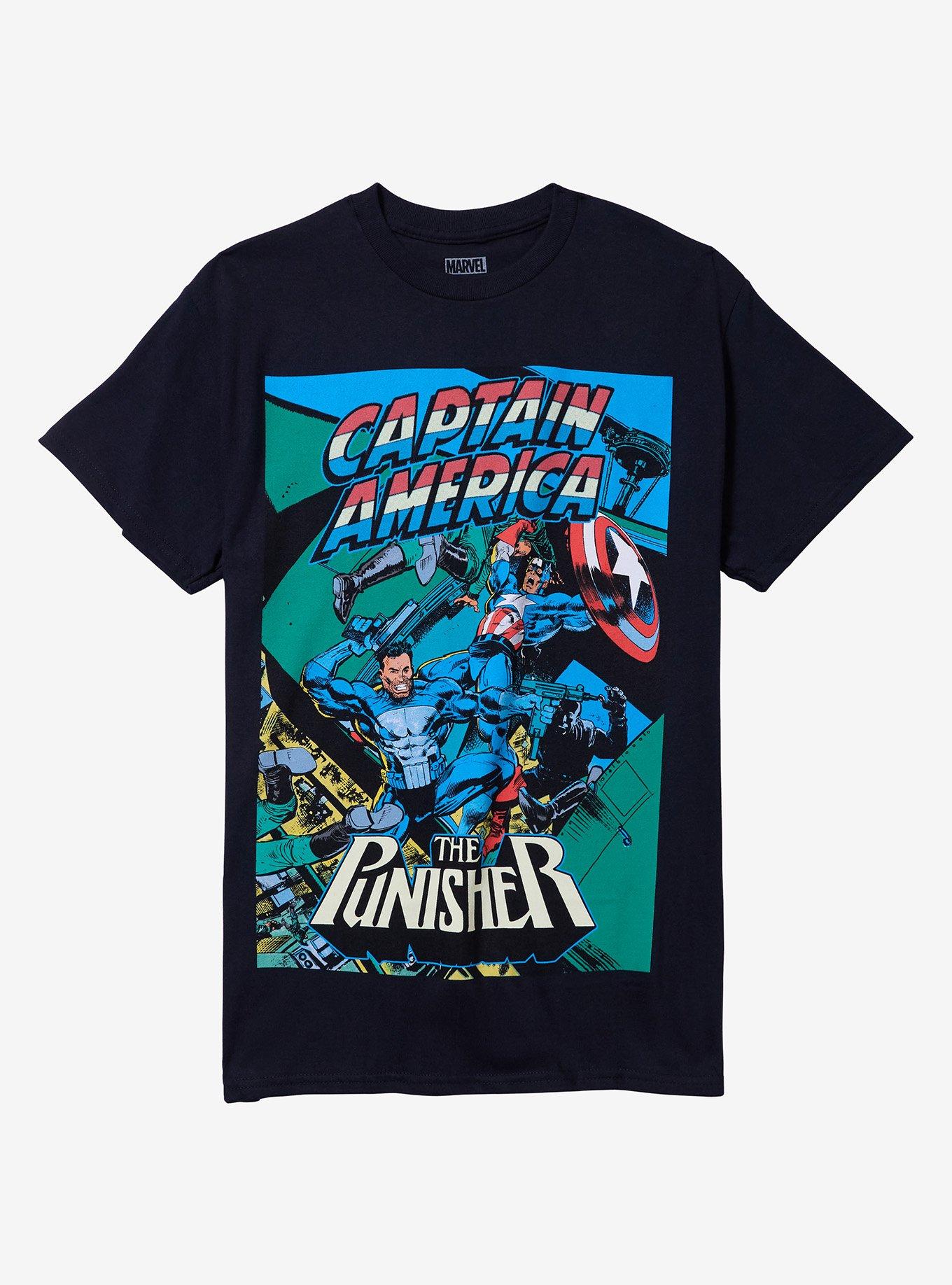 Marvel Captain America & The Punisher T-Shirt | Trending Graphic Tee For Fans