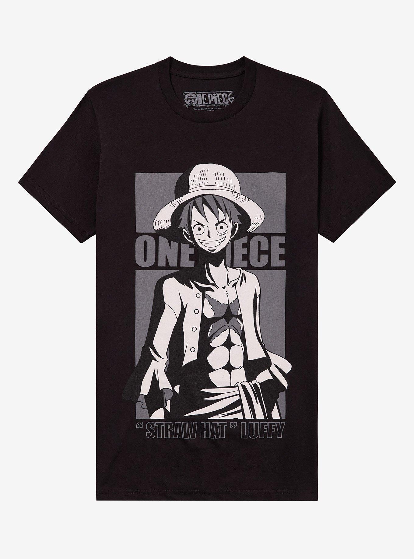 One Piece Luffy Black & White Portrait T-Shirt | Trending Graphic Tee For Fans