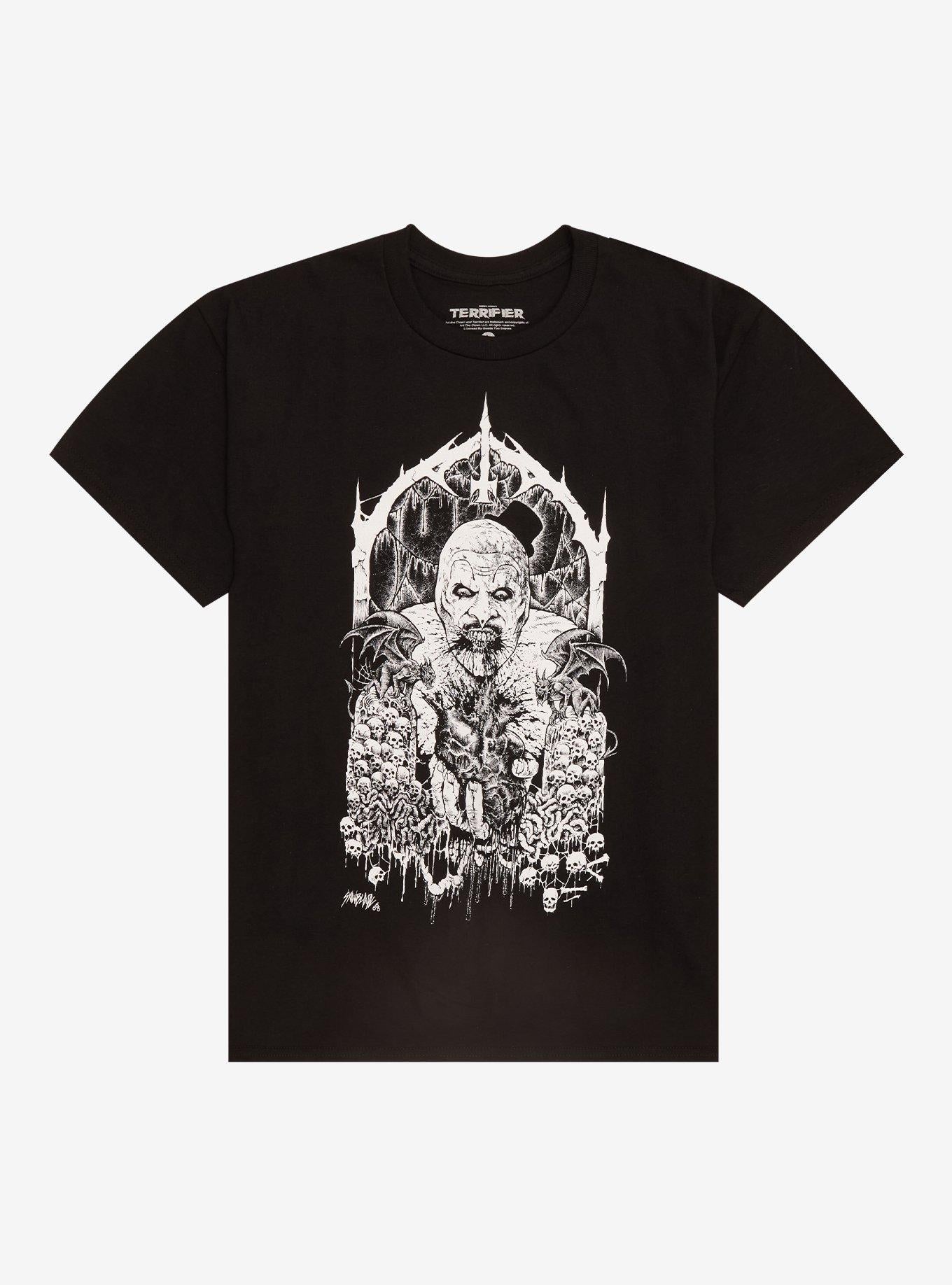 Terrifer X Sawblade666 Art The Clown Heart T-Shirt | Trending Graphic Tee For Fans