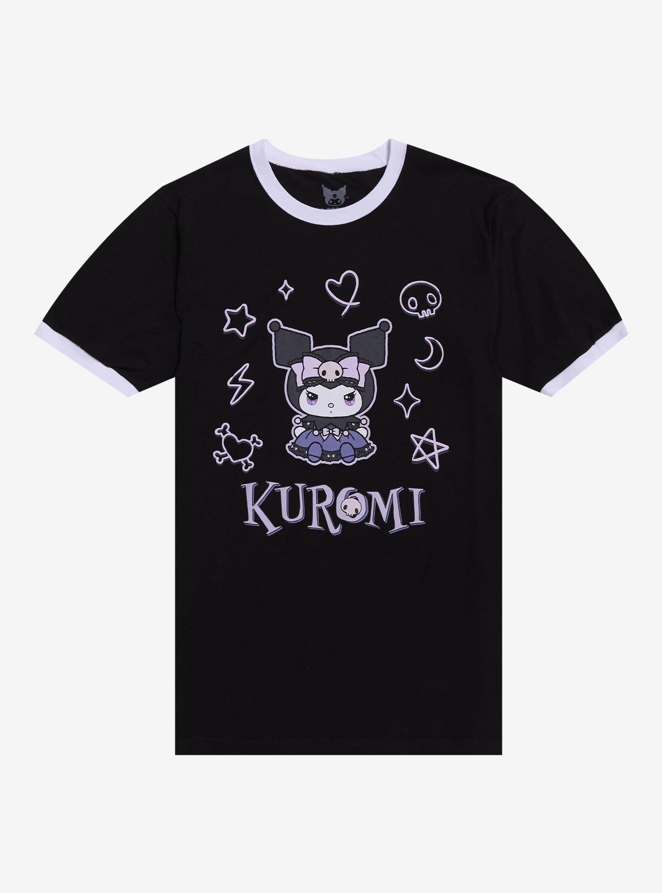 Kuromi's Mischief Mansion Ringer T-Shirt | Trending Graphic Tee For Fans