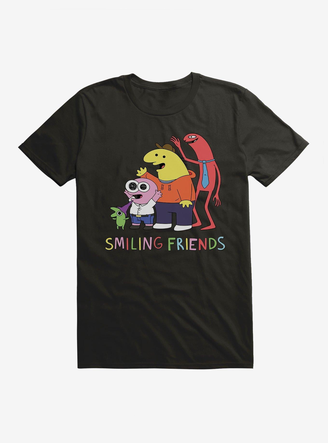 Smiling Friends Waving T-Shirt | Trending Graphic Tee For Fans