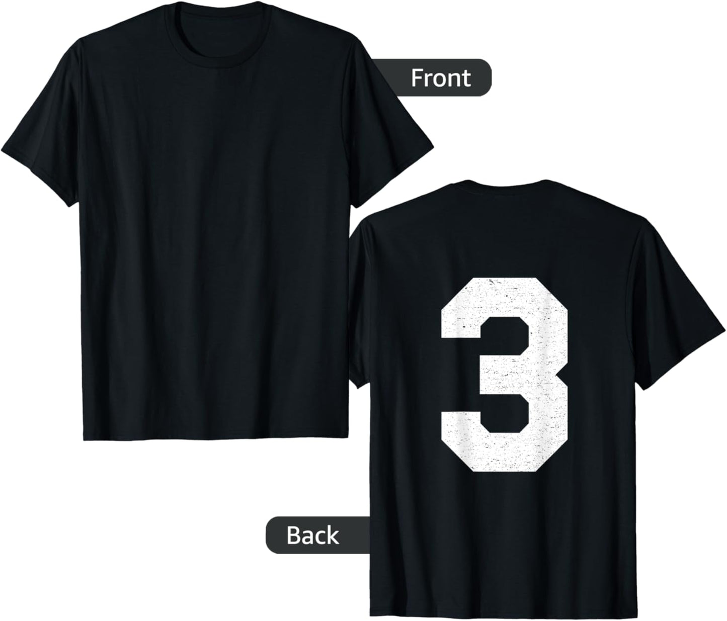 Jersey Number 3 Athletic Style, 3rd Place Apparel | Bestseller Style | Daily Wear Essential