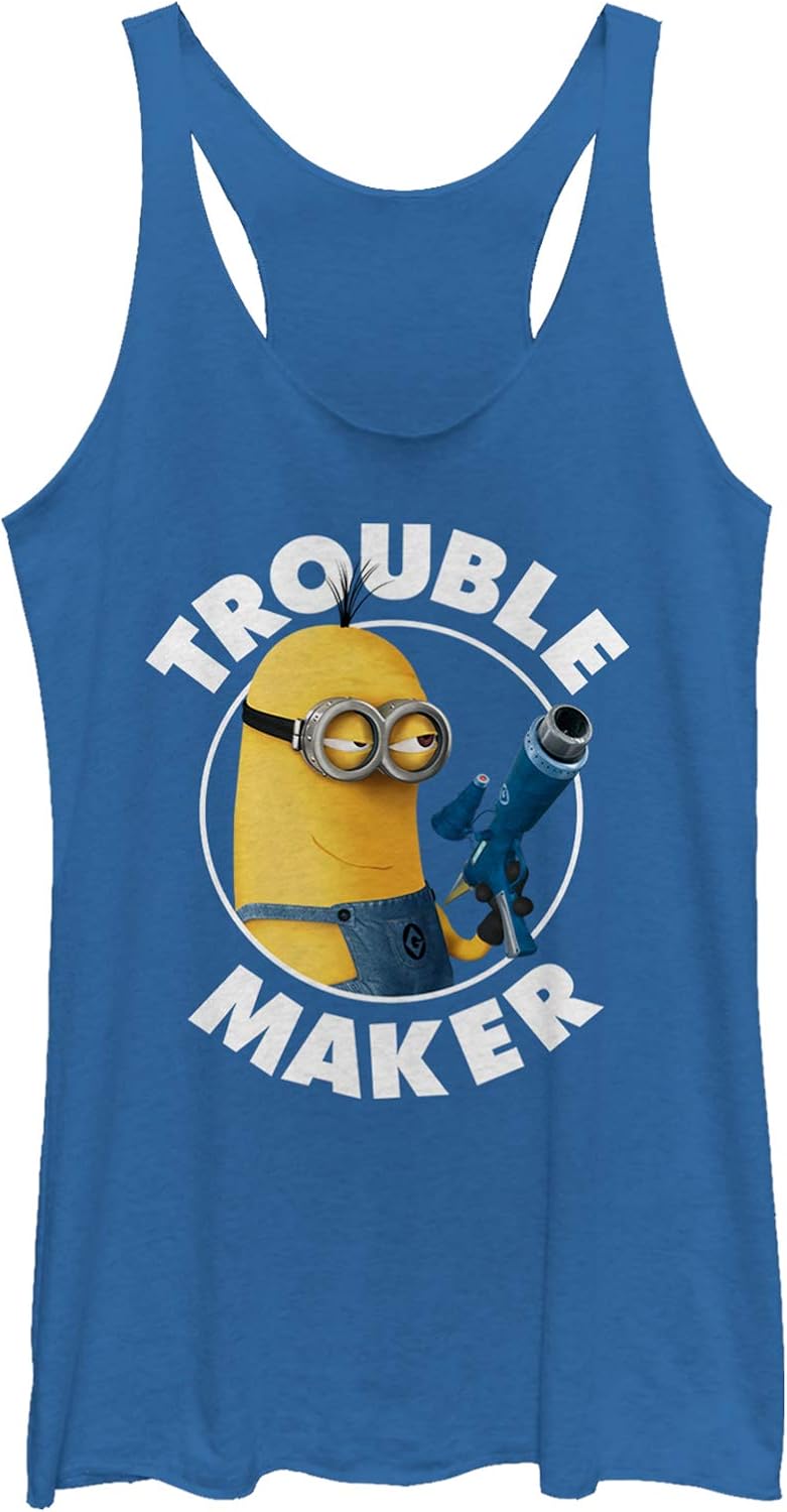 Fifth Sun Despicable Me Trouble Maker Women's Racerback Tank Top Apparel | Trending 2025 | Perfect Gift Idea
