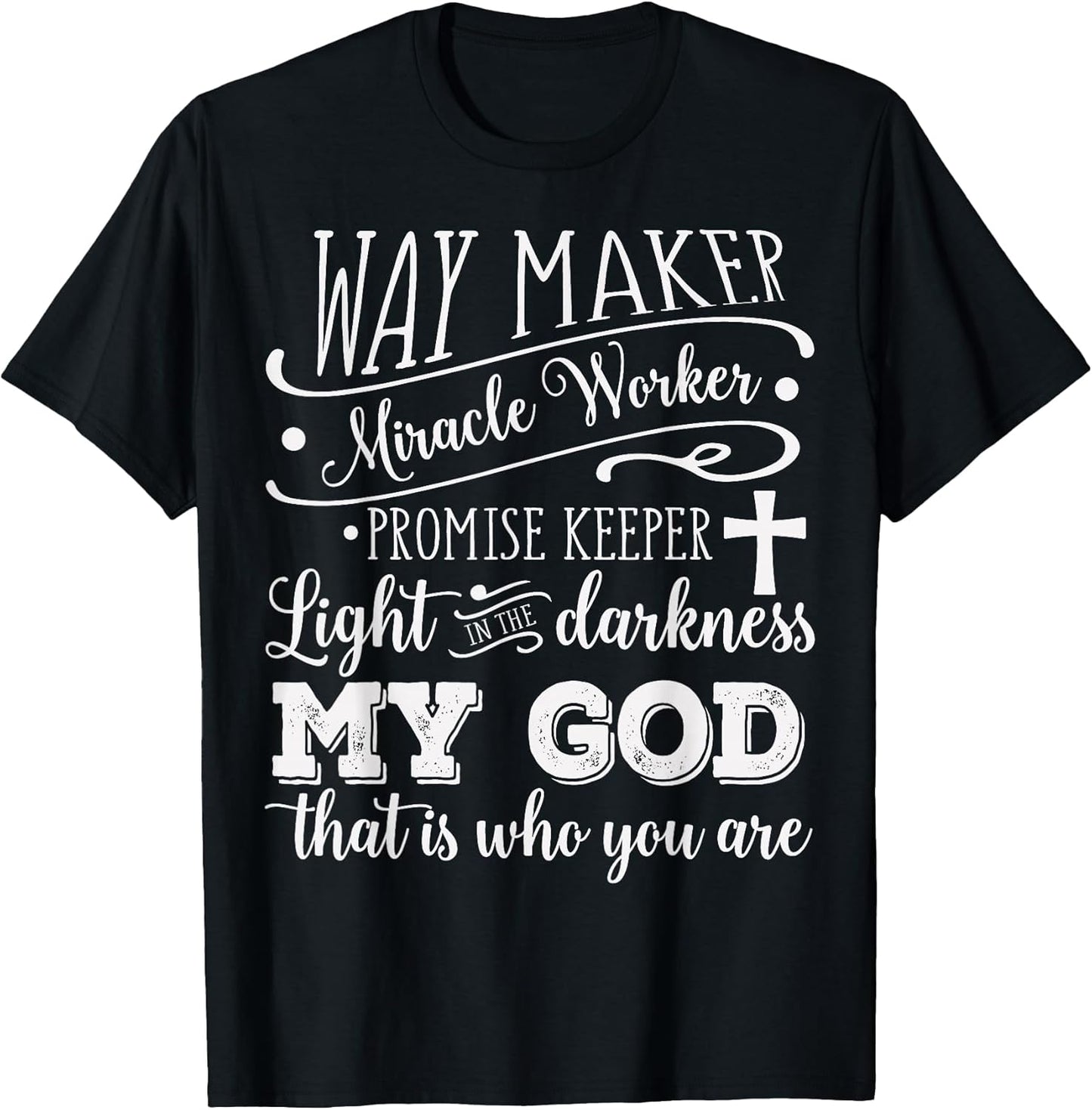 Vintage Way Maker Miracle Worker My God Christian Saying Apparel | Best Seller Pick | Perfect Gift Idea