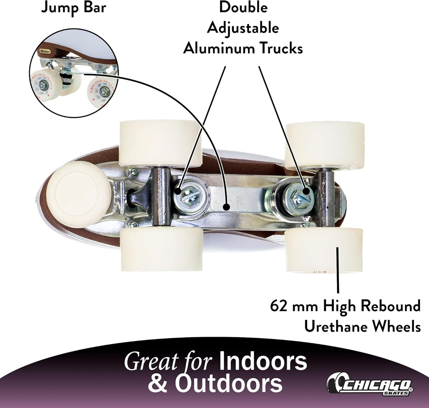 Chicago Quad Roller Skates Deluxe for Women & Men