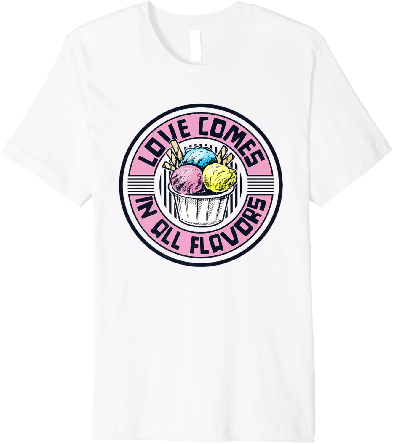 Love Comes In All Flavors Gelato Maker Lover Ice Cream Premium Apparel | US Viral Style | Comfort Daily Wear