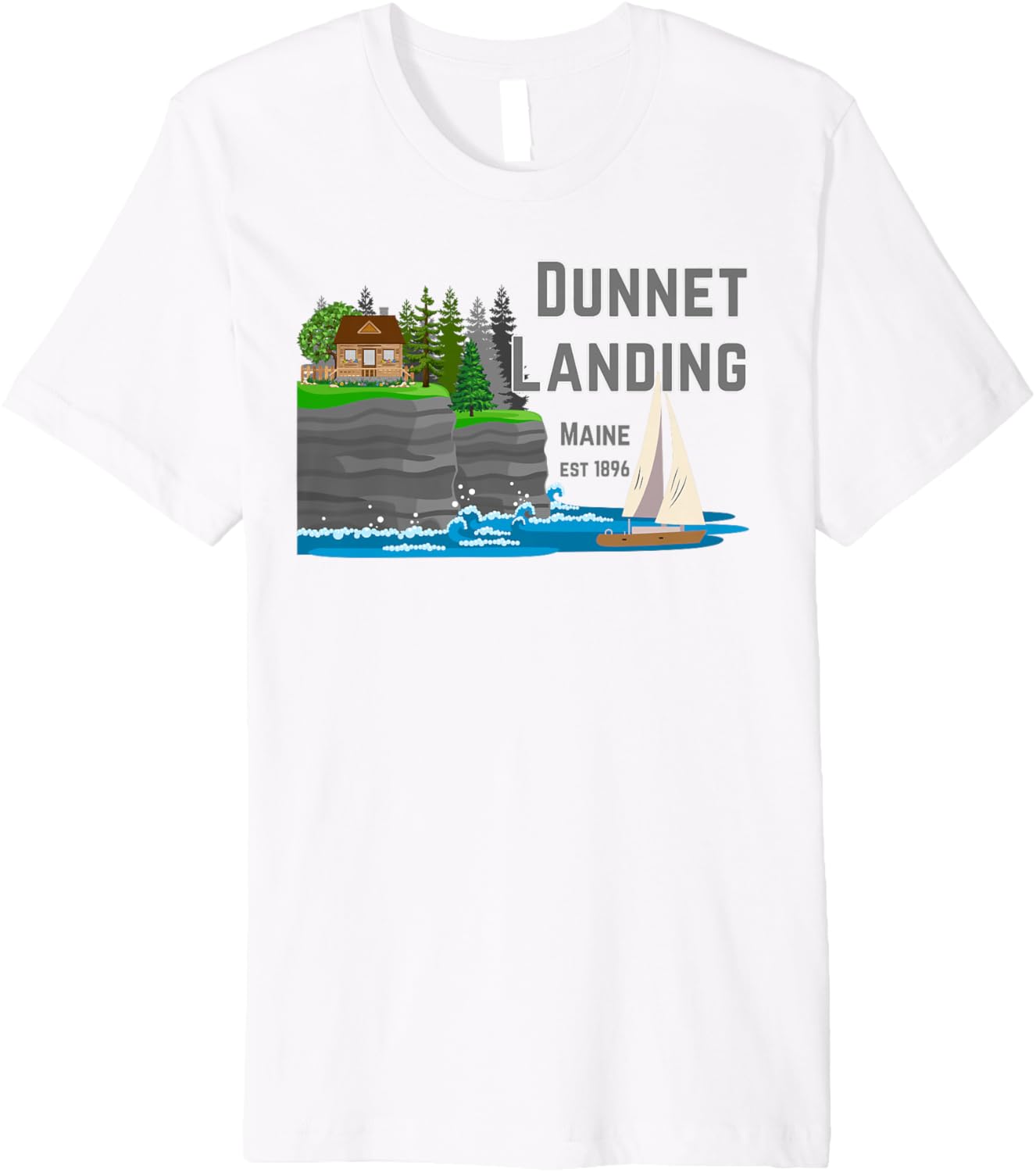 Dunnet Landing Maine est 1896 Fictional Places Premium Apparel | High Search Volume | Aesthetic Casual Look