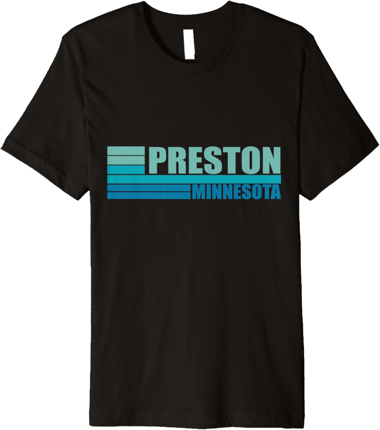Blue Vintage Preston City Fun Real Place in Minnesota MN Premium Apparel | US Viral Pick | High CTR Boost