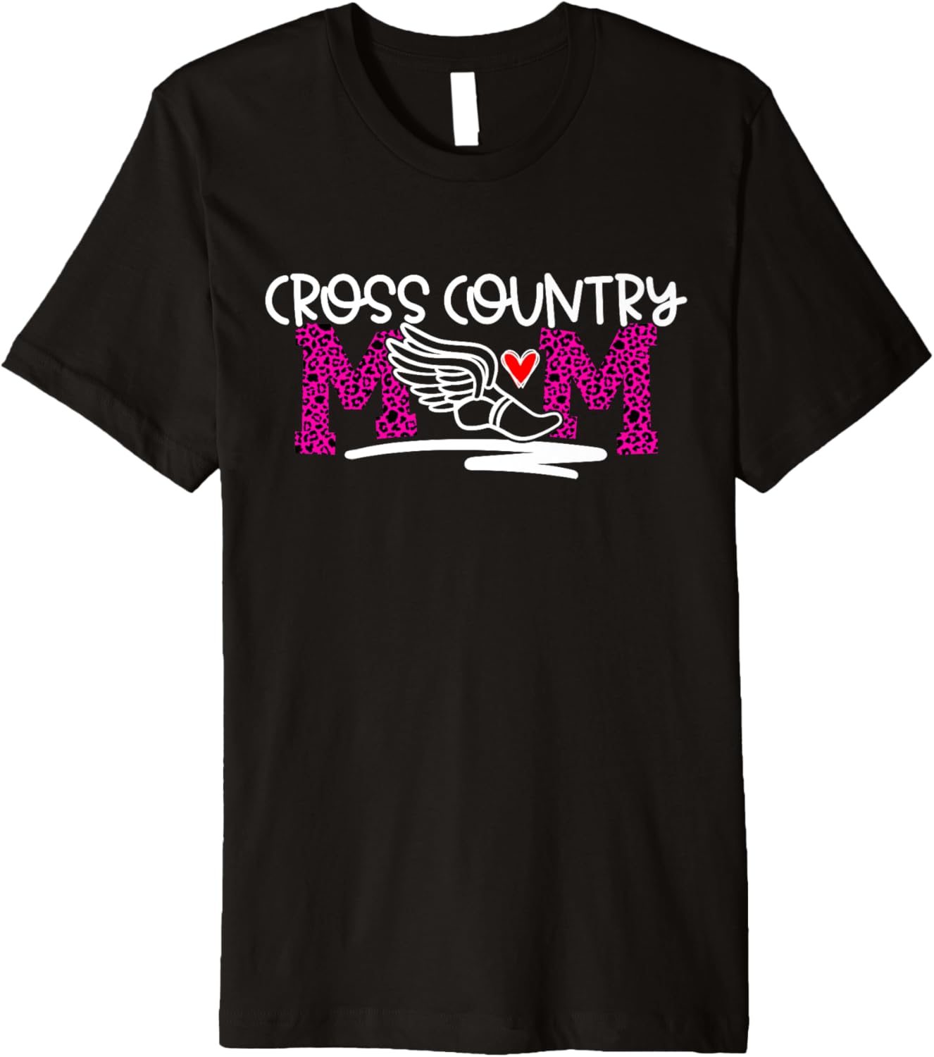 Cross Country Mom for Women Pink Cheetah Print Premium Apparel Premium Print Hot Right Now