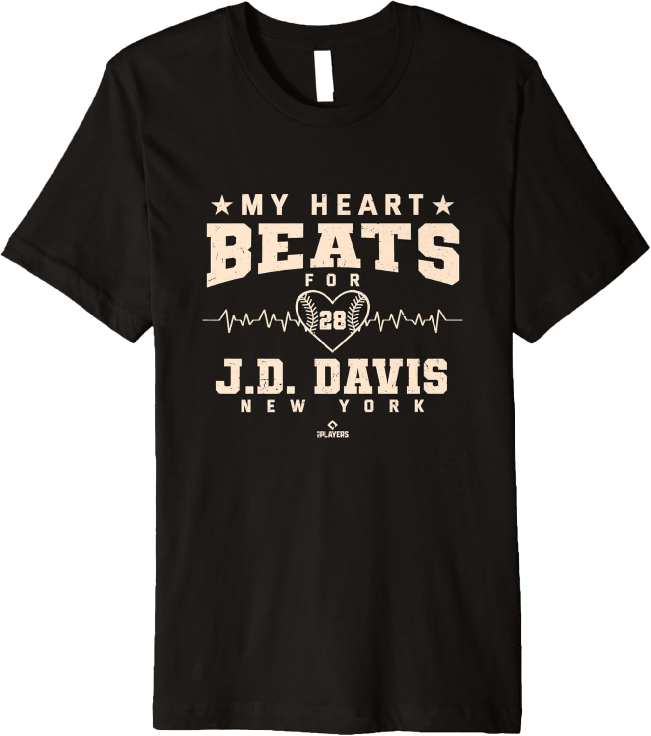 My Heart Beats for JD Davis Valentines Day Baseball Premium Apparel | Best Seller Pick