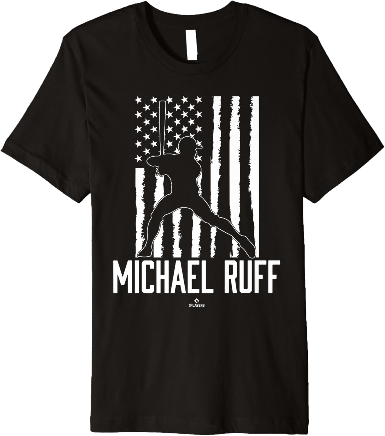 Distressed Flag Swing Michael Ruff Prospect Baseball Fan Premium Apparel | US Best Seller