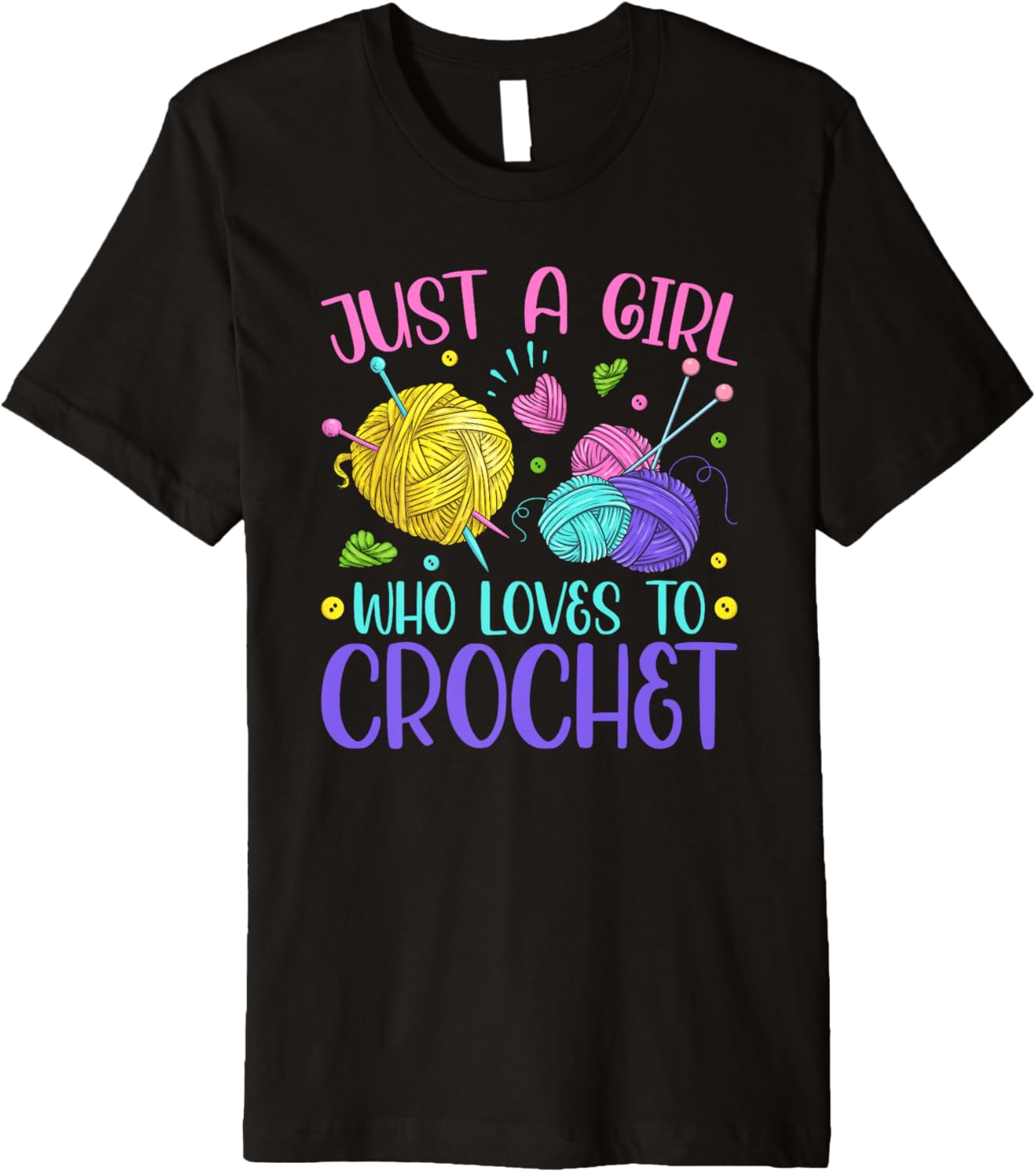 Just A Girl Who Loves To Crochet Yarn Knitting Crocheting Premium Yarn Supply | Top Rated | High CTR Title