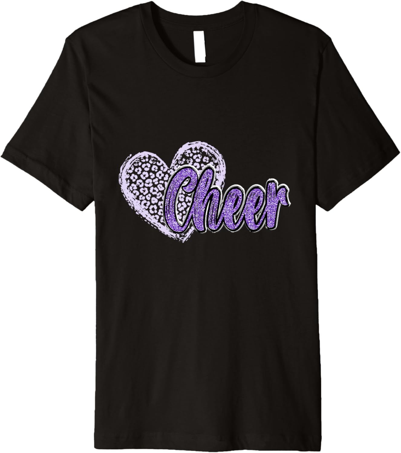 Cheer Shirt Megaphone Purple Leopard Cheetah Print Premium T Shirt Trending US US Top Pick