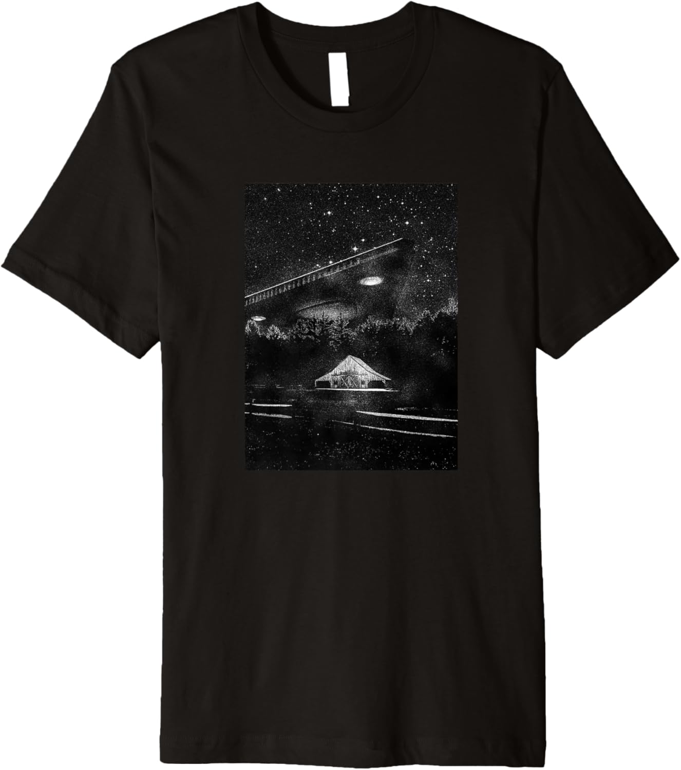 UFO Art - TR3B Triangle Spacecraft, Visiting Alien Premium Apparel | Top Rated | High CTR Title