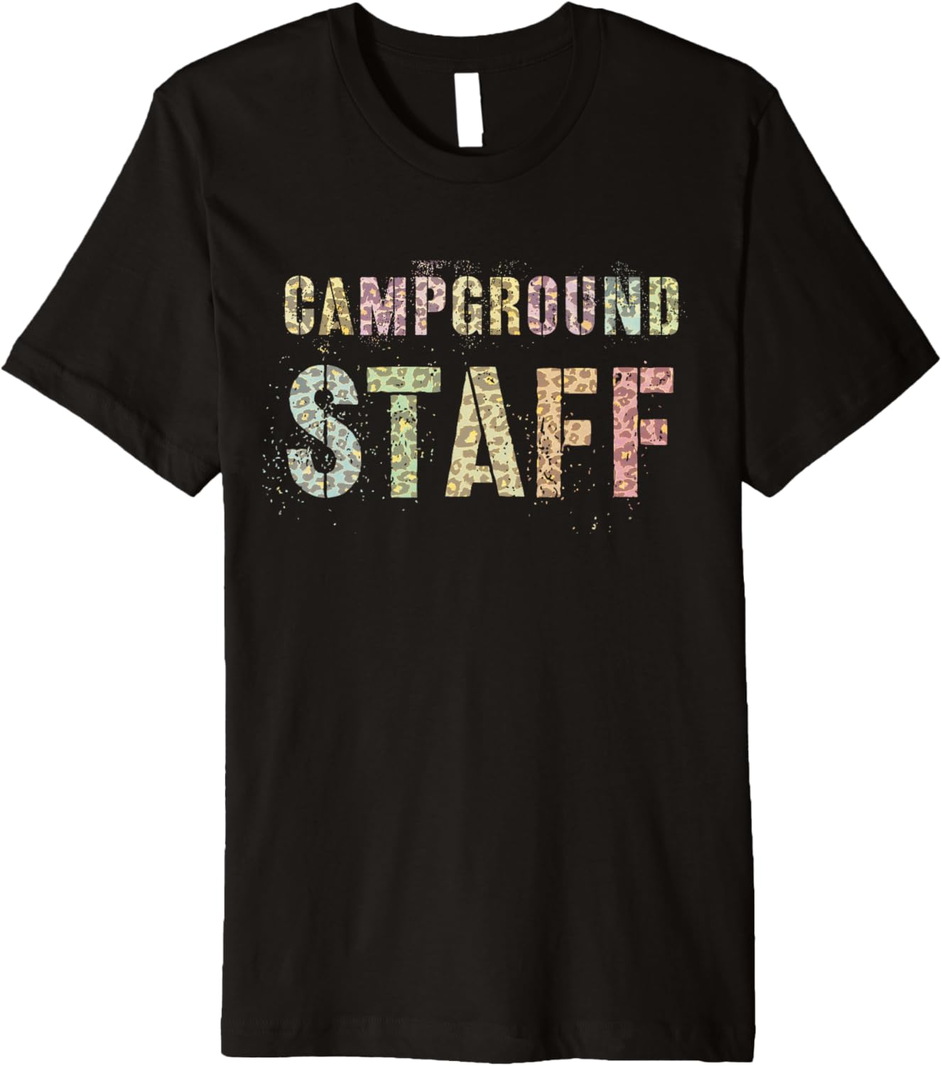 CAMPGROUND STAFF Leopard Print Summer Camp Campsite Teacher Premium Apparel Premium Print Hot Right Now