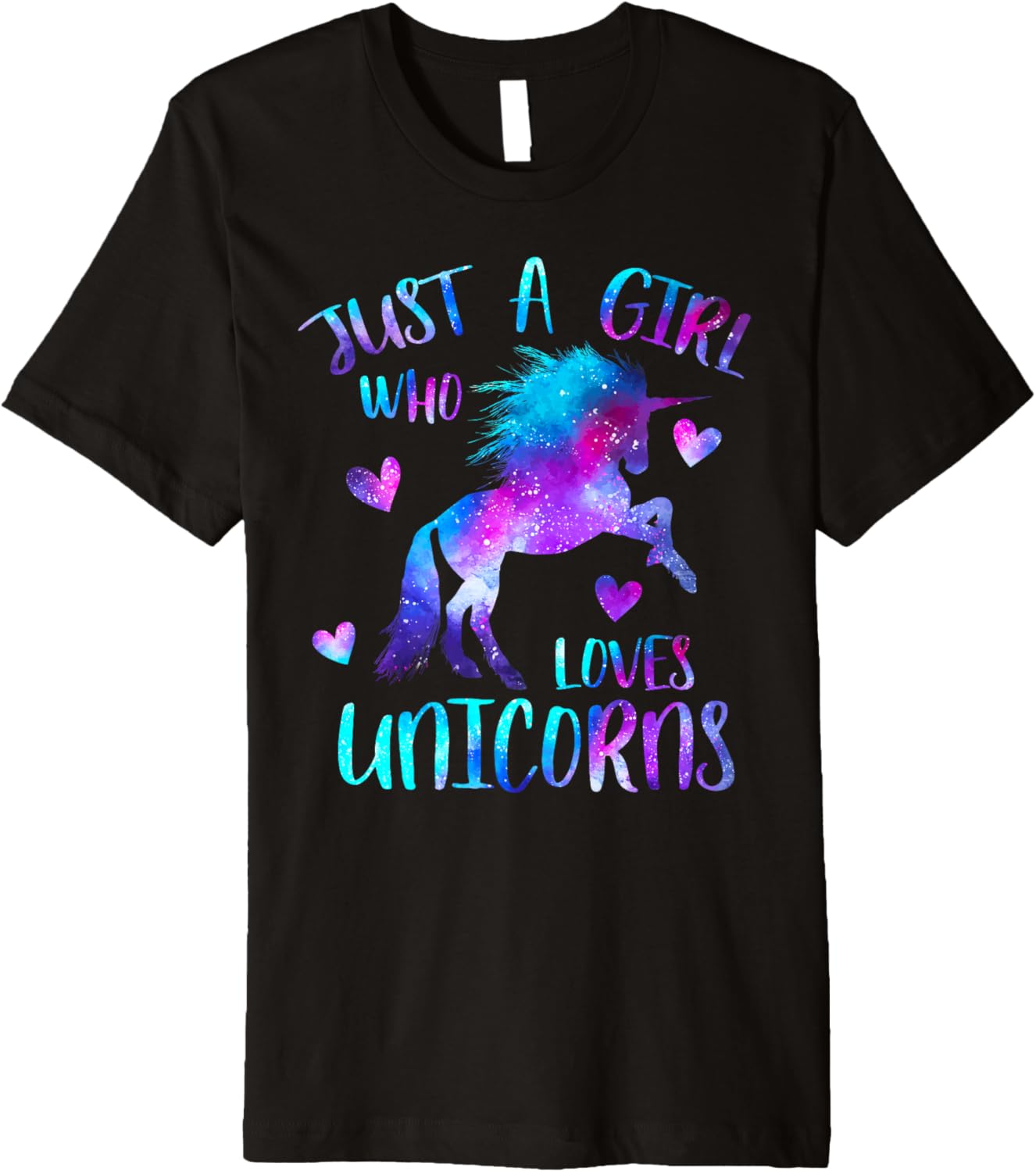 Just a Girl Who Loves Unicorns Galaxy Space Unicorn Lover Premium Apparel | Trending 2025 | Perfect Gift Choice