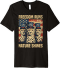 Patriotic Cheetah USA Flag Funny Animals Lover 4th Of July Premium Apparel Streetwear Style Fan Favorite