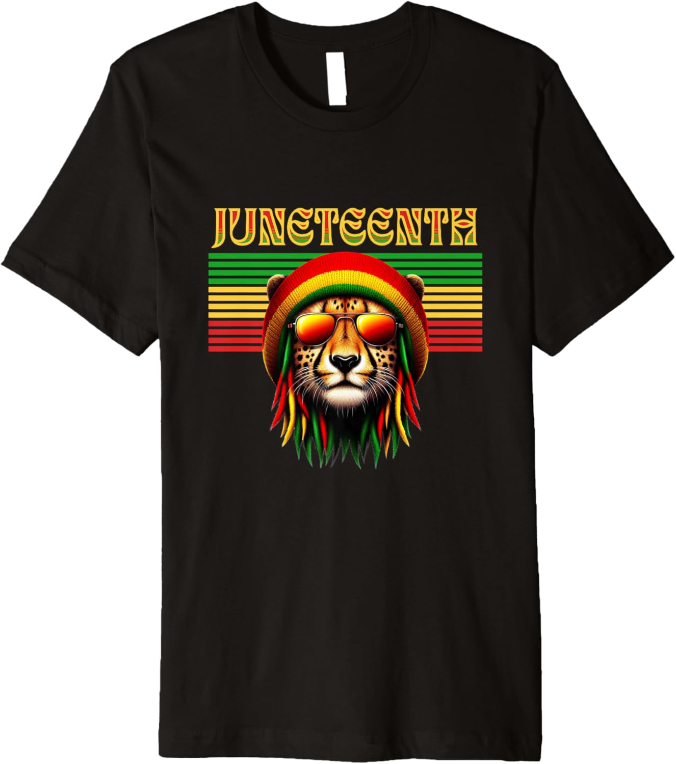 Juneteenth African Black History Tiger Cheetah Pride Freedom Premium T Shirt Premium Print Gift Ready