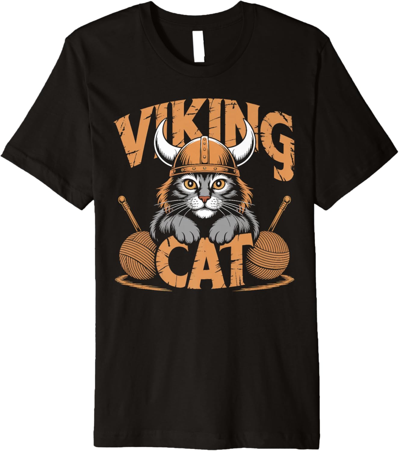 Viking Cat Shield Helmet Yarn Ball Warrior Premium Yarn Supply | Viral US Pick | Customer Favorite