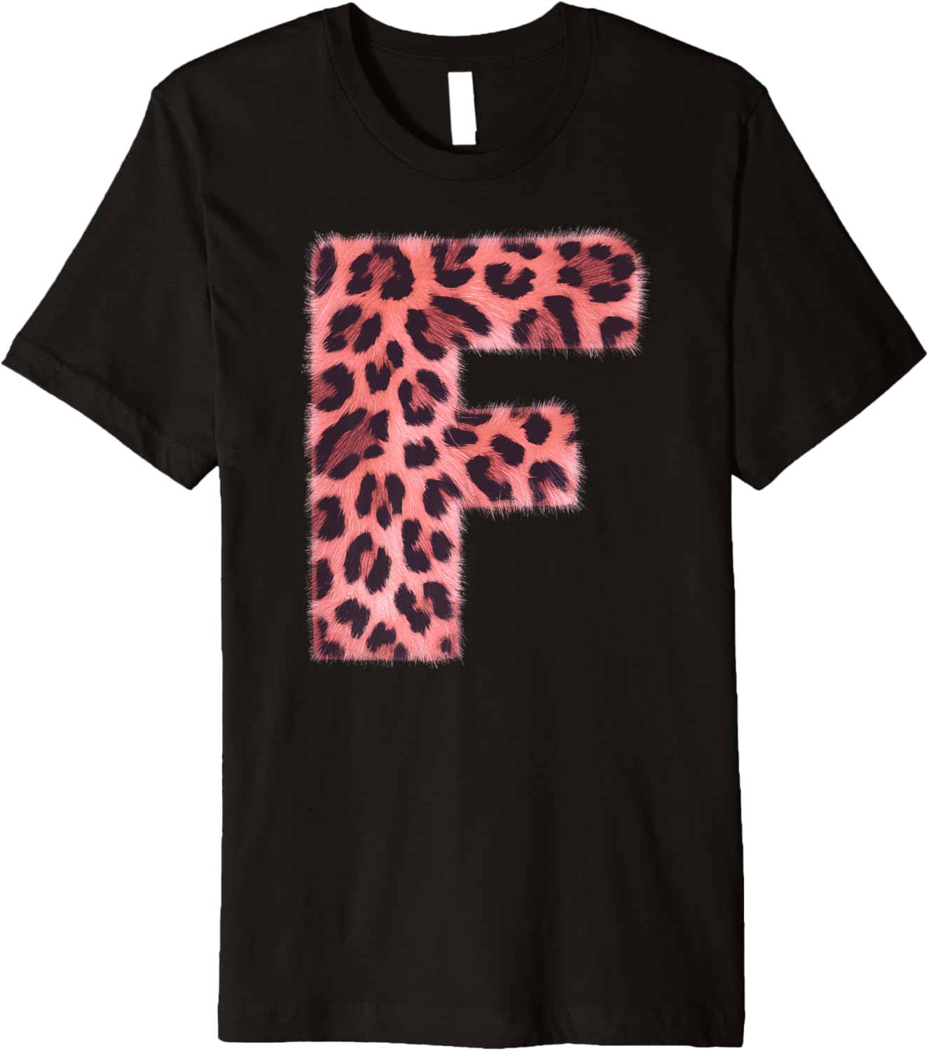 Letter F Cheetah Leopard Print Pink Initial Zebra Matching Premium Apparel Premium Print Fan Favorite