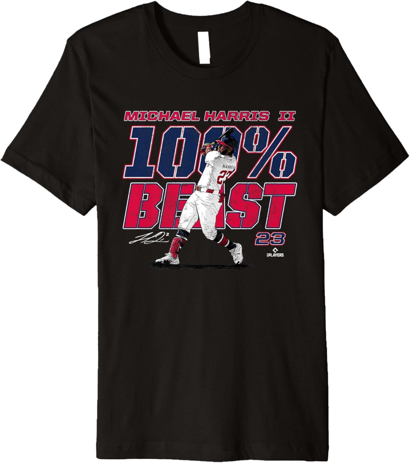 100 Beast Michael Harris II Atlanta MLBPA Premium Apparel | Viral Streetwear Style