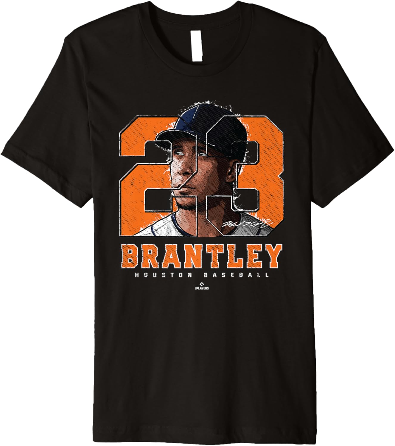Michael Brantley Silhouette Michael Brantley Houston MLBPA Premium Apparel | Everyday Casual Wear