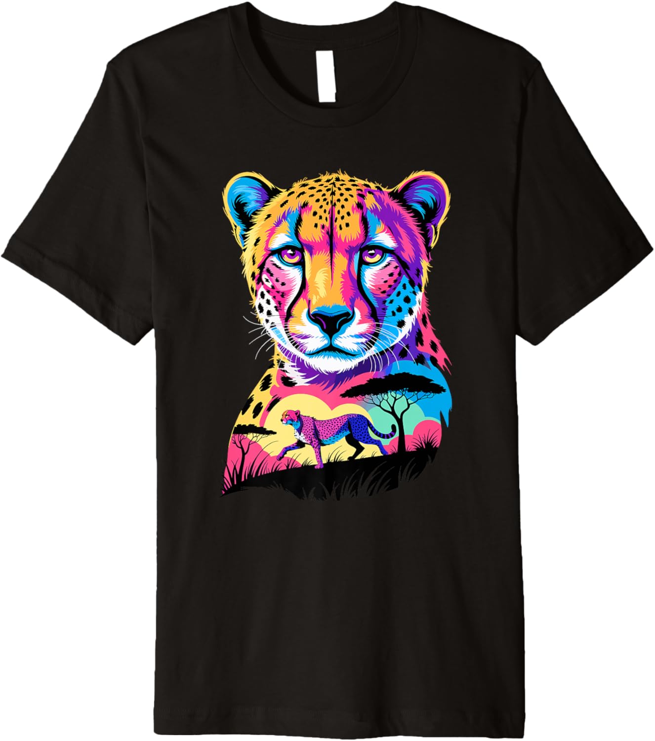 Multiple Exposure Art Cheetah Cheetahs Premium Apparel Premium Print Fan Favorite