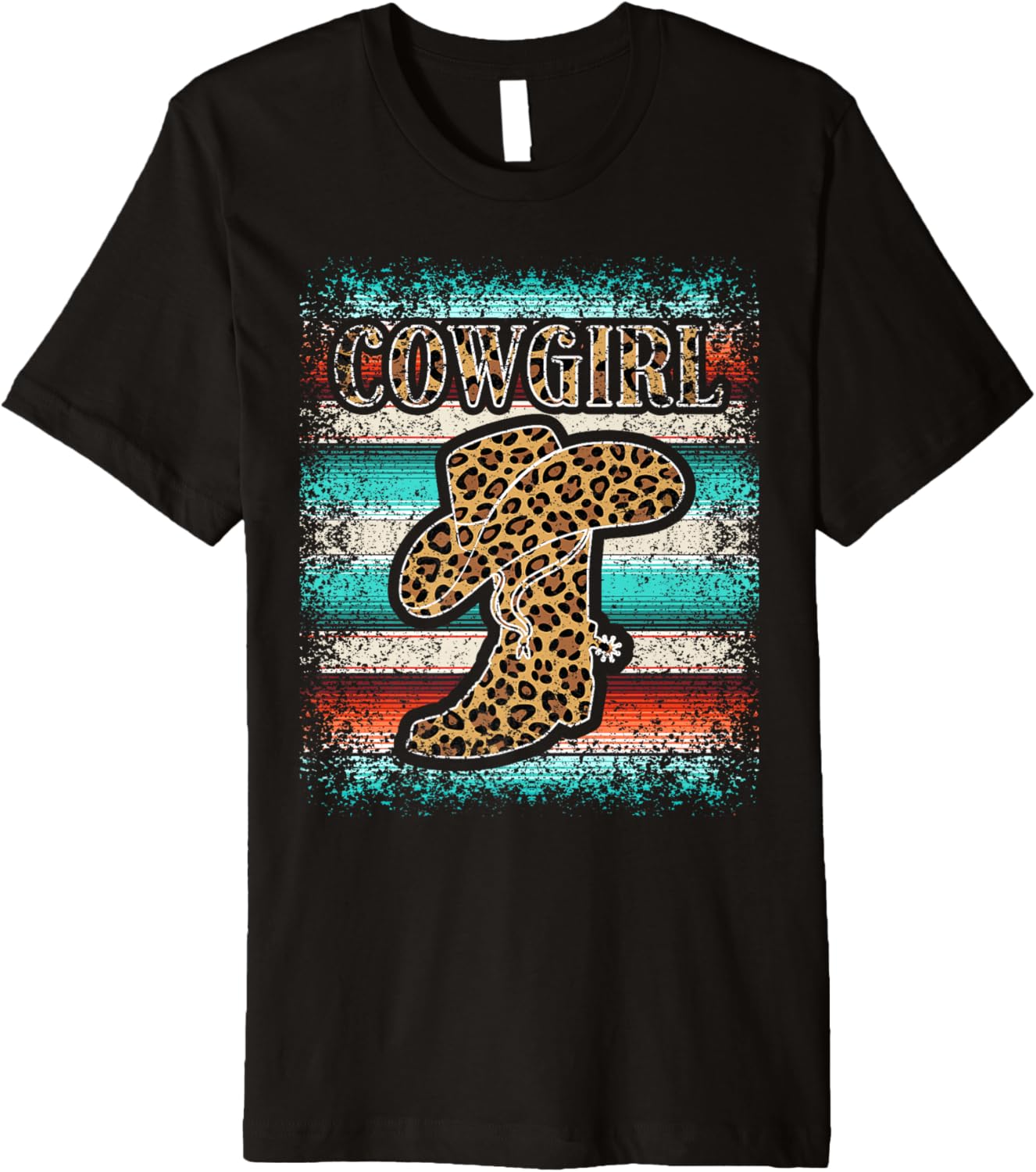 Cowgirl Western Boots leopard fun serape turquoise Cheetah Premium Apparel Viral TikTok Find Gift Ready