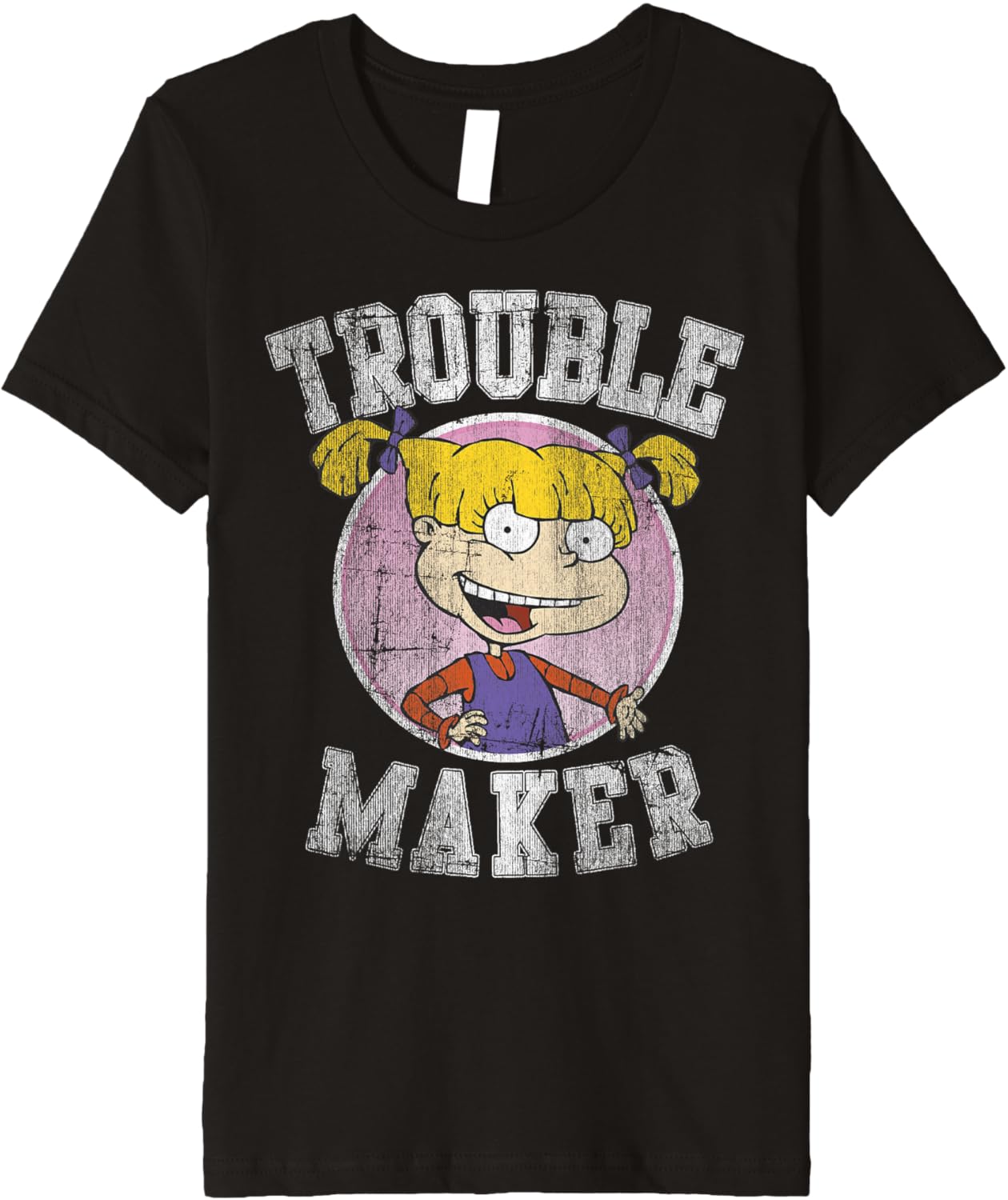 RugRats Angelica Trouble Maker Circle Logo Premium T-Shirt Premium T-Shirt | US Viral Style | Must-Have Style