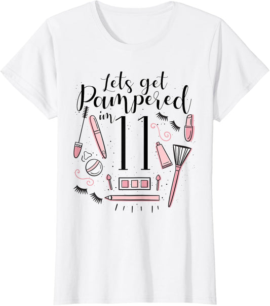 11 Year Old Spa Birthday Shirt Girls Pampered Day 11th Gift T-Shirt | Trending 2025 | Top Rated Comfort
