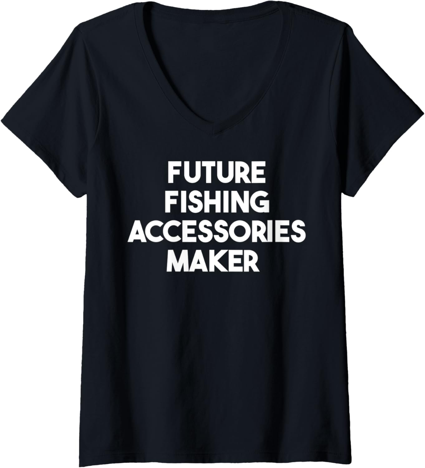 Womens Future Fishing Accessories Maker V-Neck Apparel | Premium Quality | Aesthetic Fit