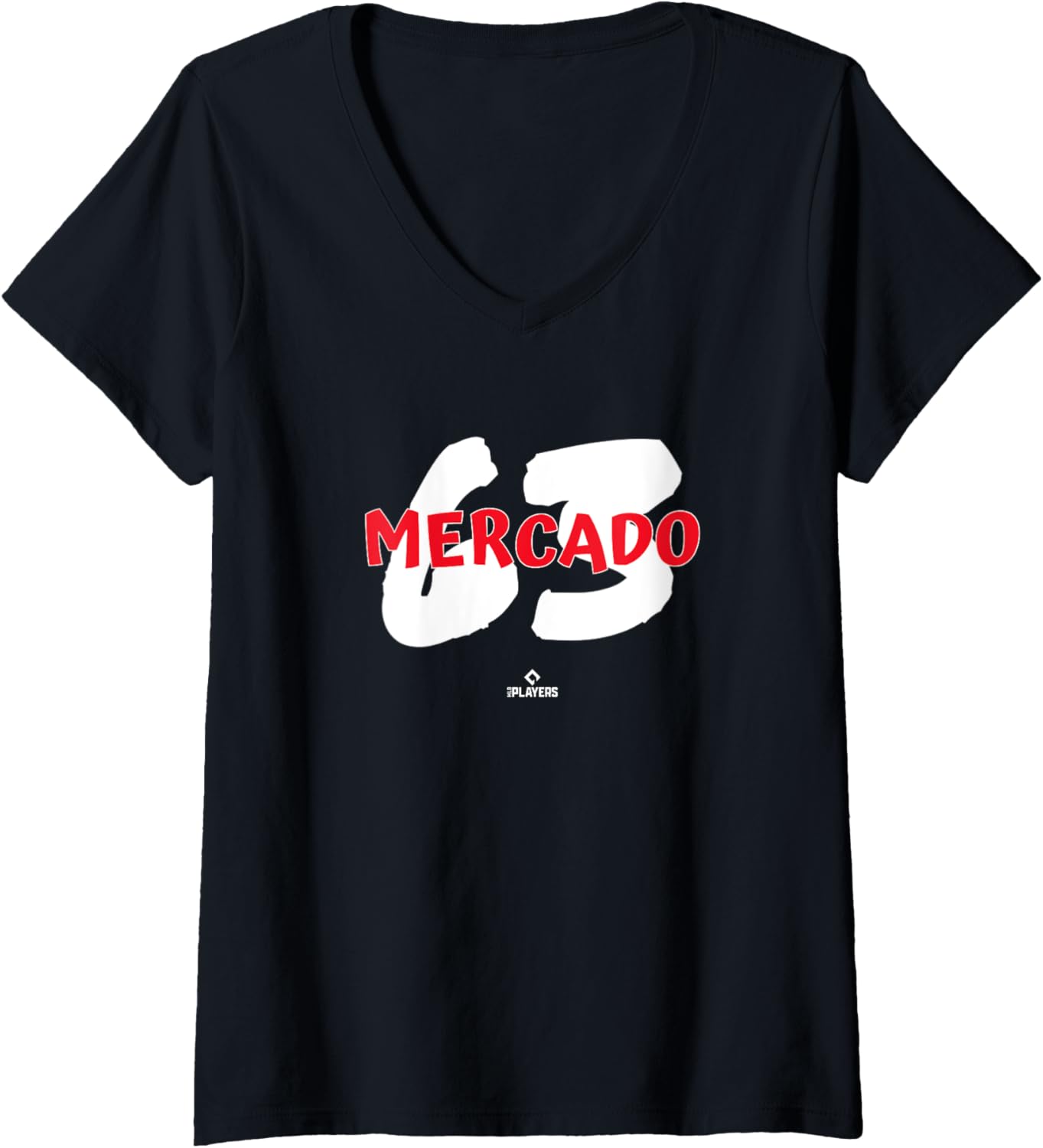 Womens Name and Number Michael Mercado Philadelphia Baseball MLBPA V-Neck Apparel | Perfect Gift Idea