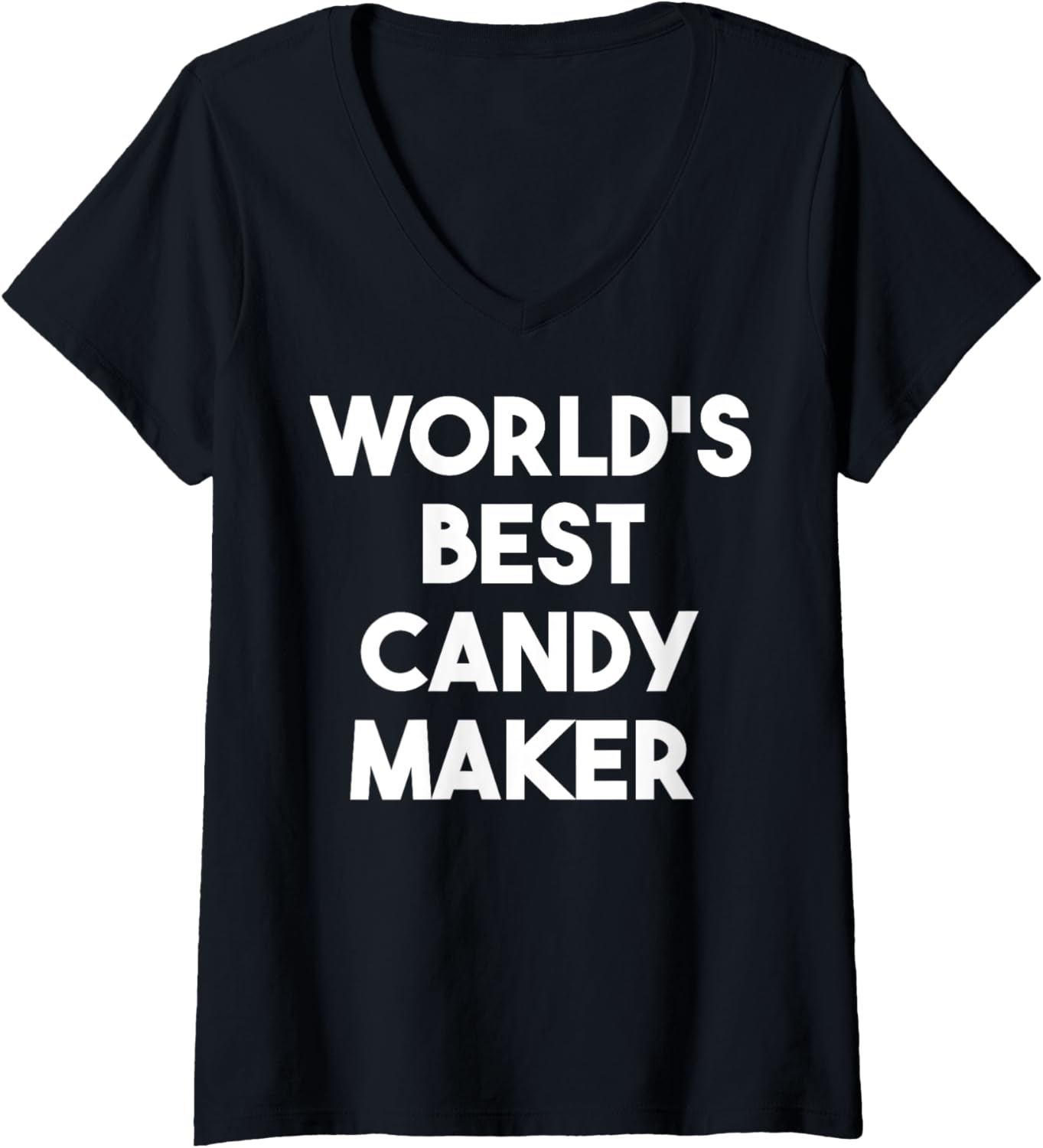 Womens World's Best Candy Maker V-Neck Apparel | Best Seller Pick | Must-Have Style