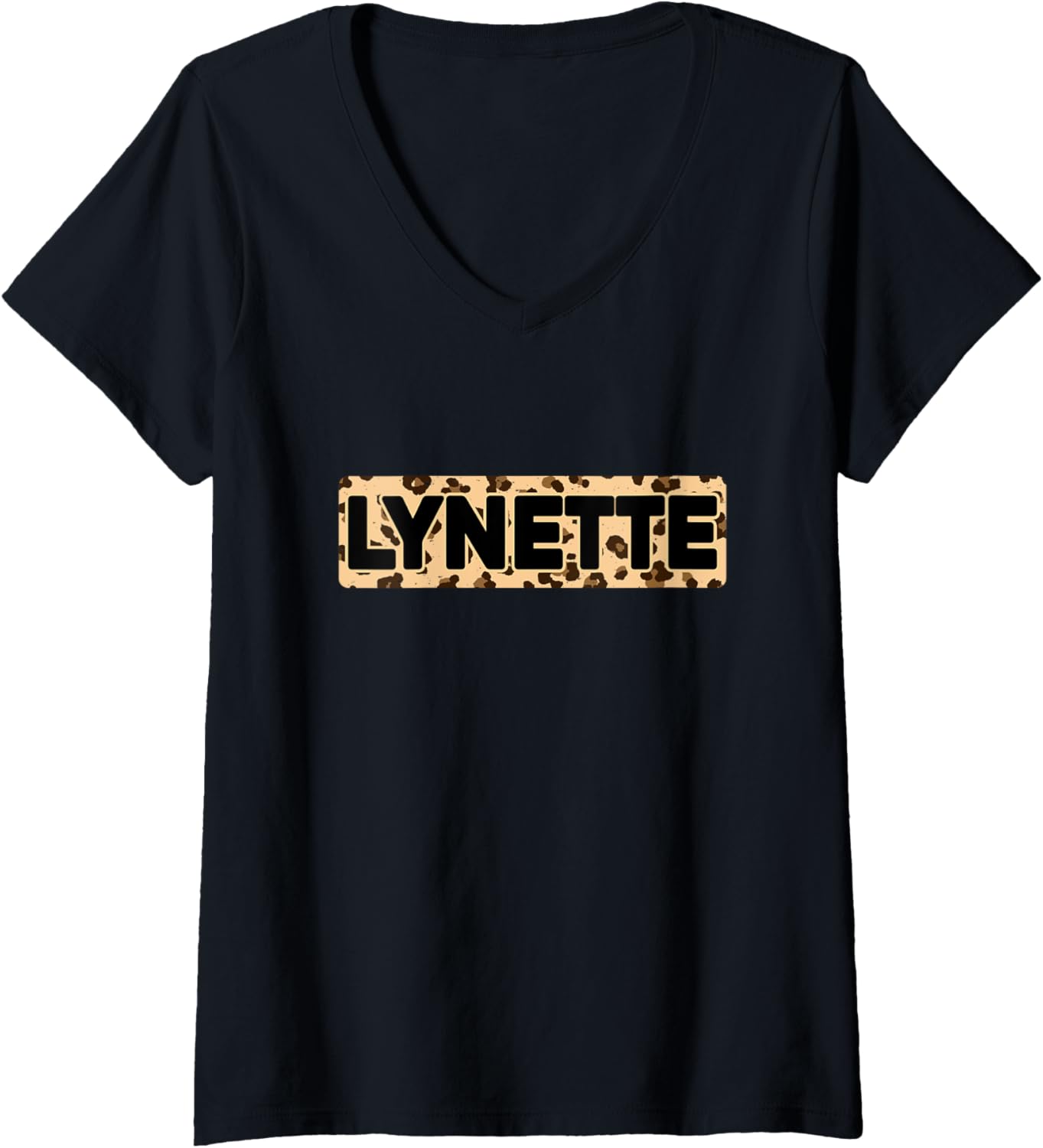 Funny Lynette Leopard Print Personalized Name Lynette V Neck Apparel Streetwear Style US Top Pick