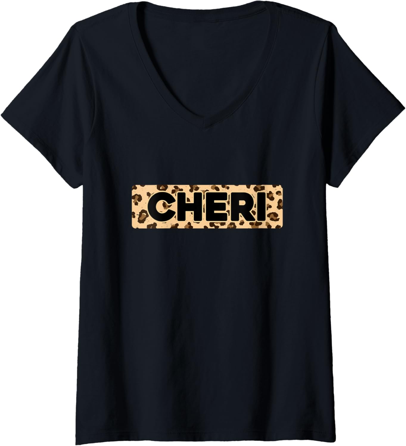Funny Cheri Leopard Print Personalized Name Cheri V Neck Apparel Premium Print Gift Ready