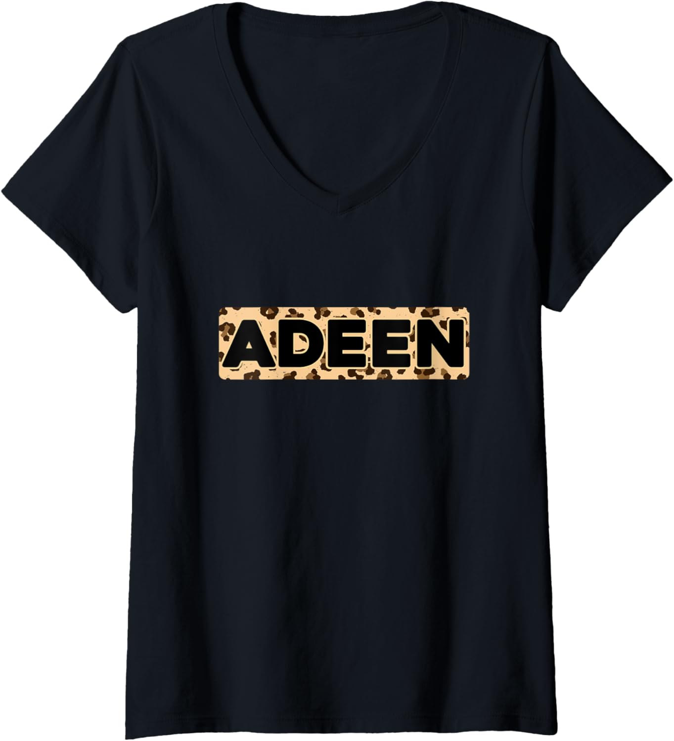 Funny Adeen Leopard Print Personalized Name Adeen V Neck Apparel Premium Print Everyday Wear