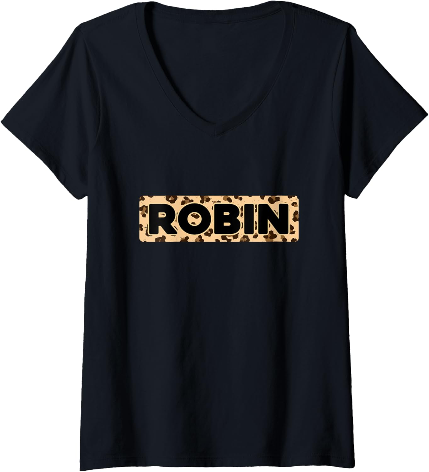 Funny Robin Leopard Print Personalized Name Robin V Neck Apparel Premium Print US Top Pick