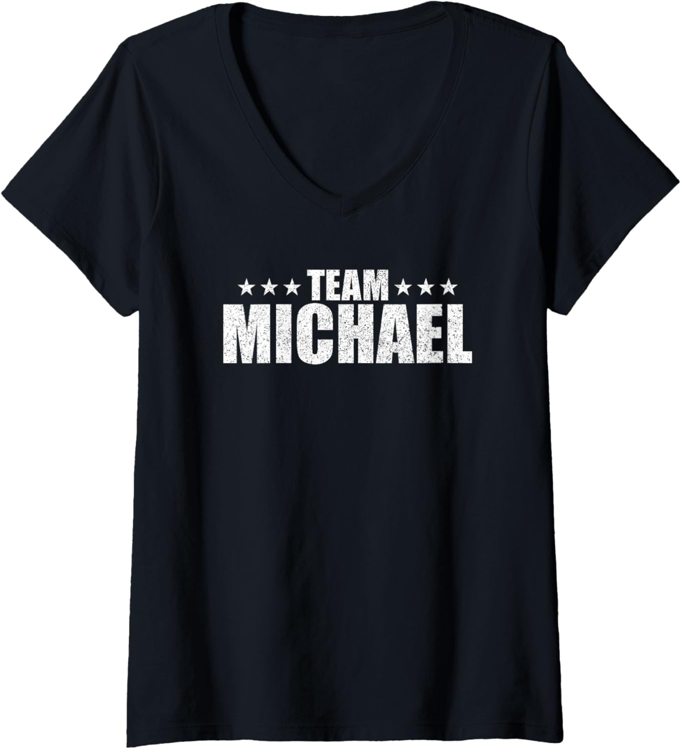 Womens Michael Surname Family Birthday Michael Lastname Couple V-Neck Apparel | Trending 2025
