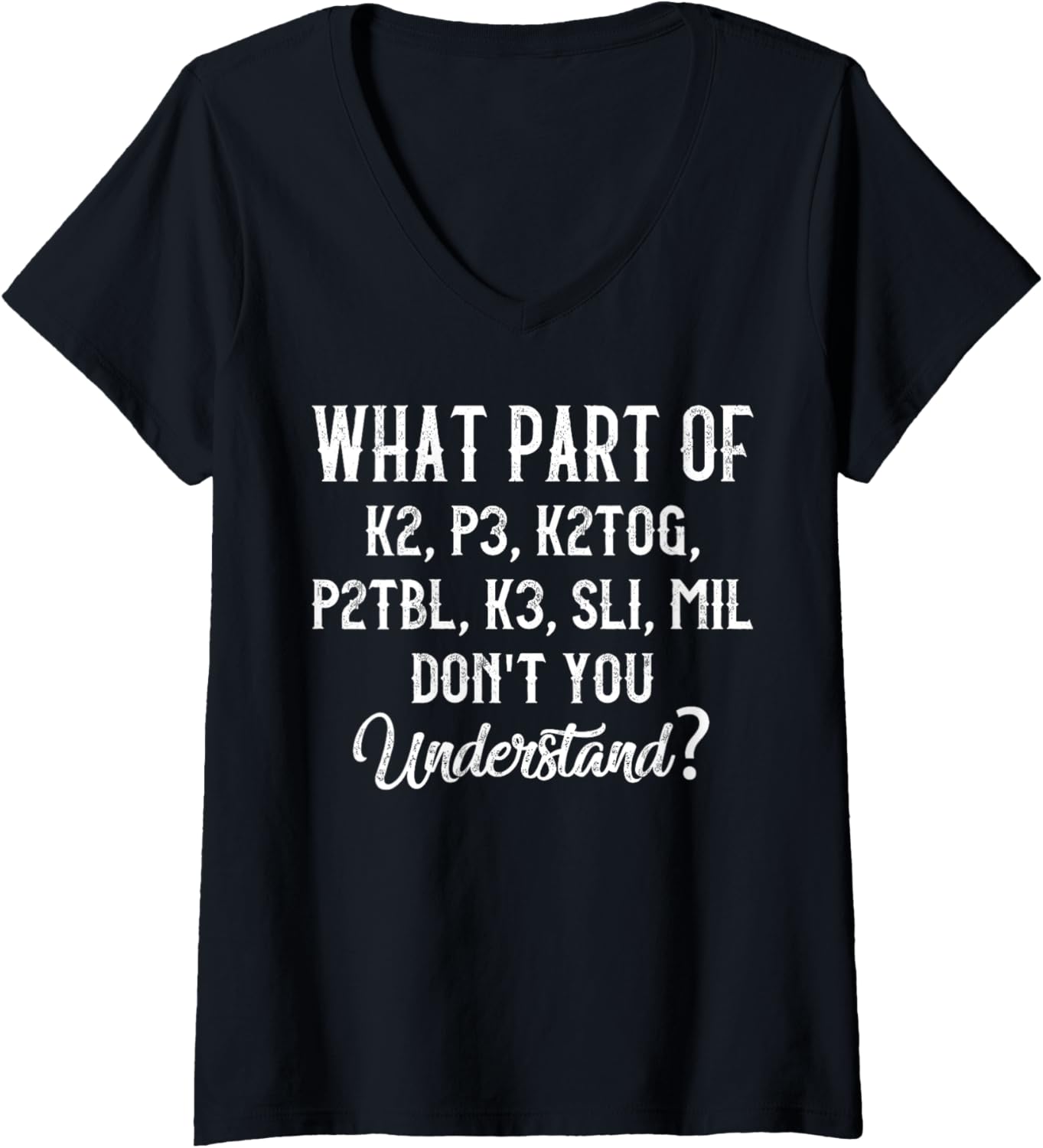 Womens Knitting Knit Yarn Lovers Understand Saying V-Neck Yarn Supply | Viral US Pick | High CTR Title