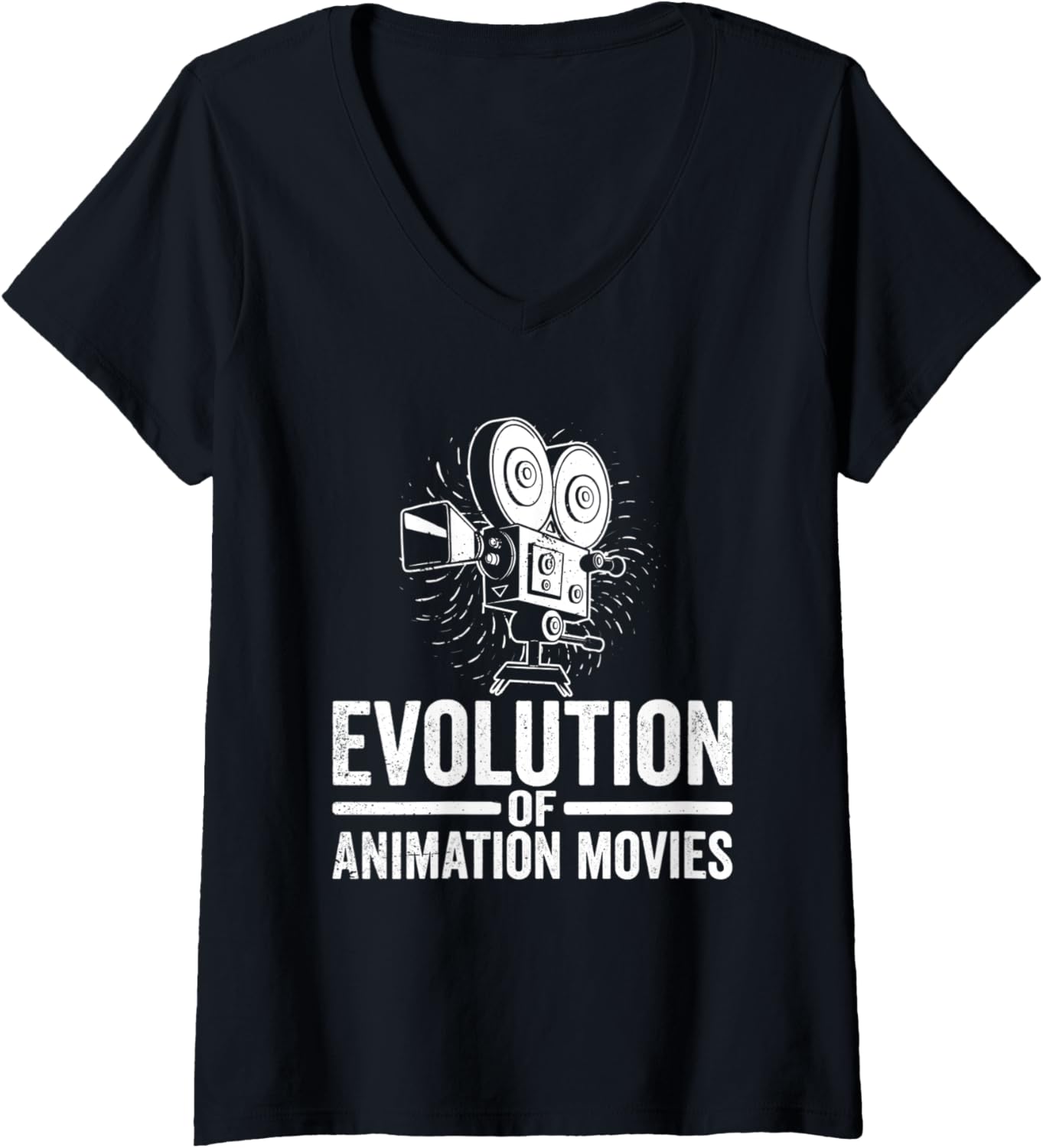 Womens Evolution of Animation Filmmaker V-Neck Apparel | High Search Volume | Comfort Daily Wear