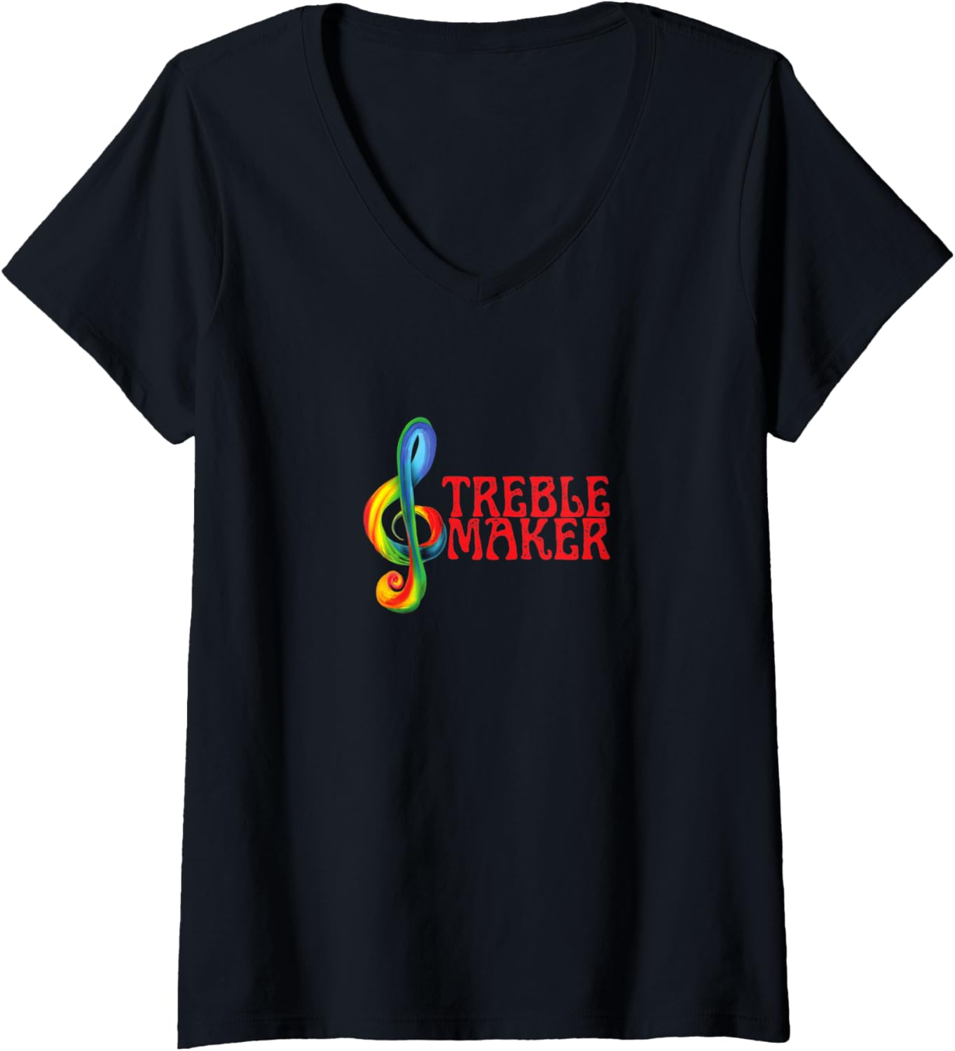 Womens Treble Maker Funny Musician V-Neck Apparel | Best Seller Pick | Aesthetic Fit