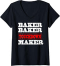 Womens Baker baker touchdown maker tshirt Football Gift V-Neck T-Shirt | Best Seller Pick | Perfect Gift Idea