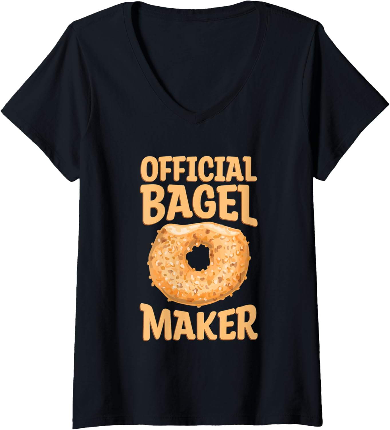 Womens Official Bagel Maker Quote for a Bagel Maker V-Neck Apparel | Best Seller Pick | Aesthetic Fit