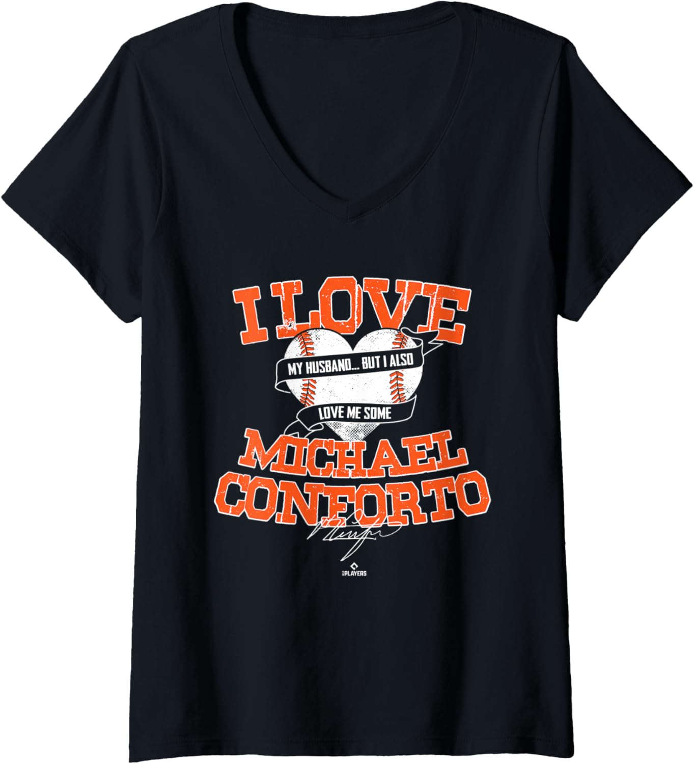 Womens I Love Michael Conforto V-Neck Apparel | Viral Streetwear Style