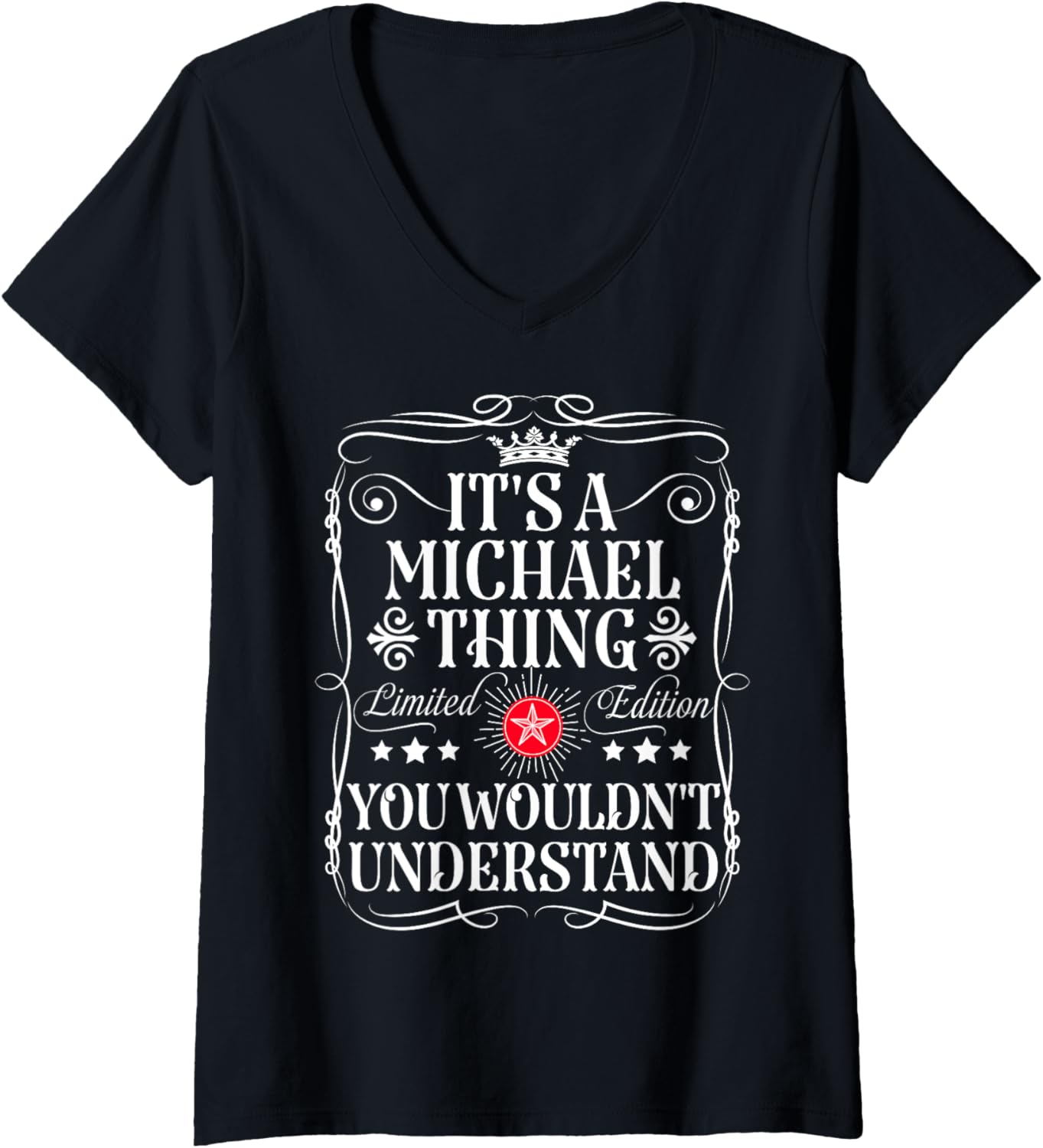 Womens Michael Name Its A Michael Thing You Wouldn't Understand V-Neck Apparel | Premium Quality