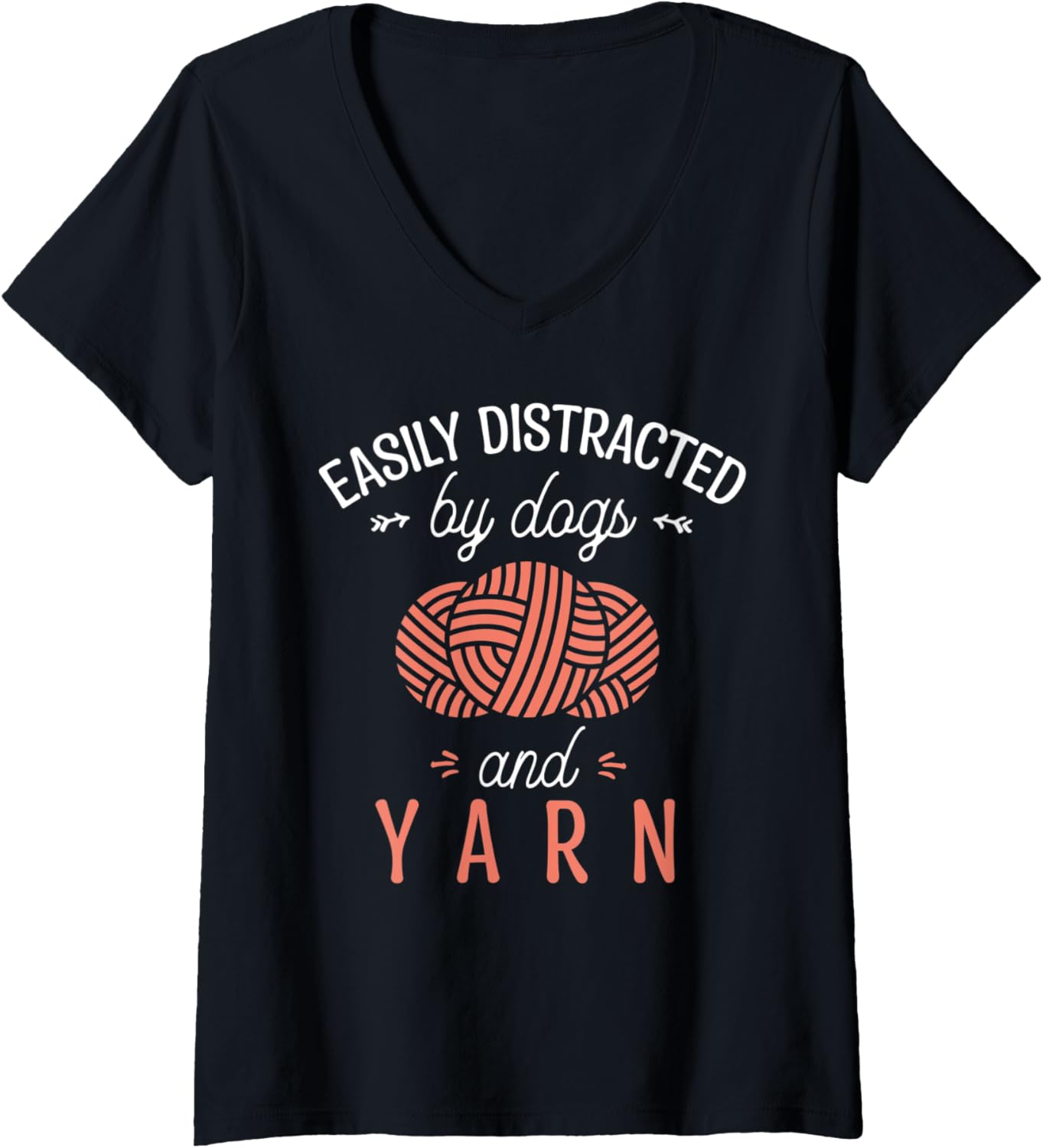 Womens Crocheter Pet Owner Knitter Dog Lover Animal Yarn Knitting V-Neck Yarn Supply | Premium Quality | High CTR Title