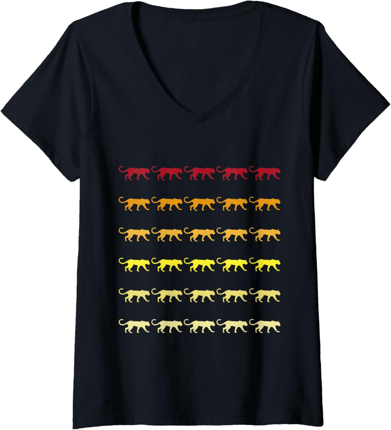 Womens Cheetah Retro Animal Pattern V Neck Apparel Premium Print Gift Ready