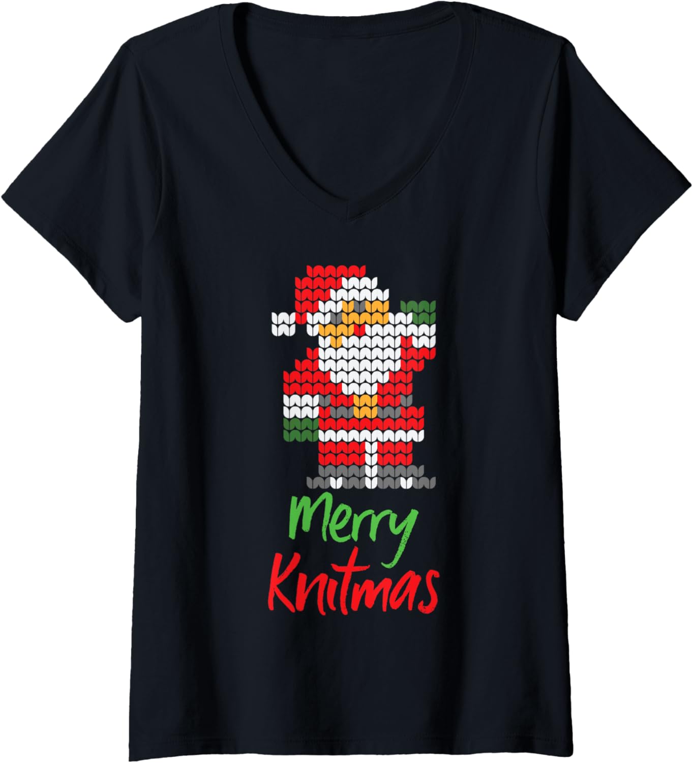 Knitting Christmas Wool Yarn Knitter Merry Knitmas V-Neck Yarn Supply | High Search Volume | Perfect for Crafters