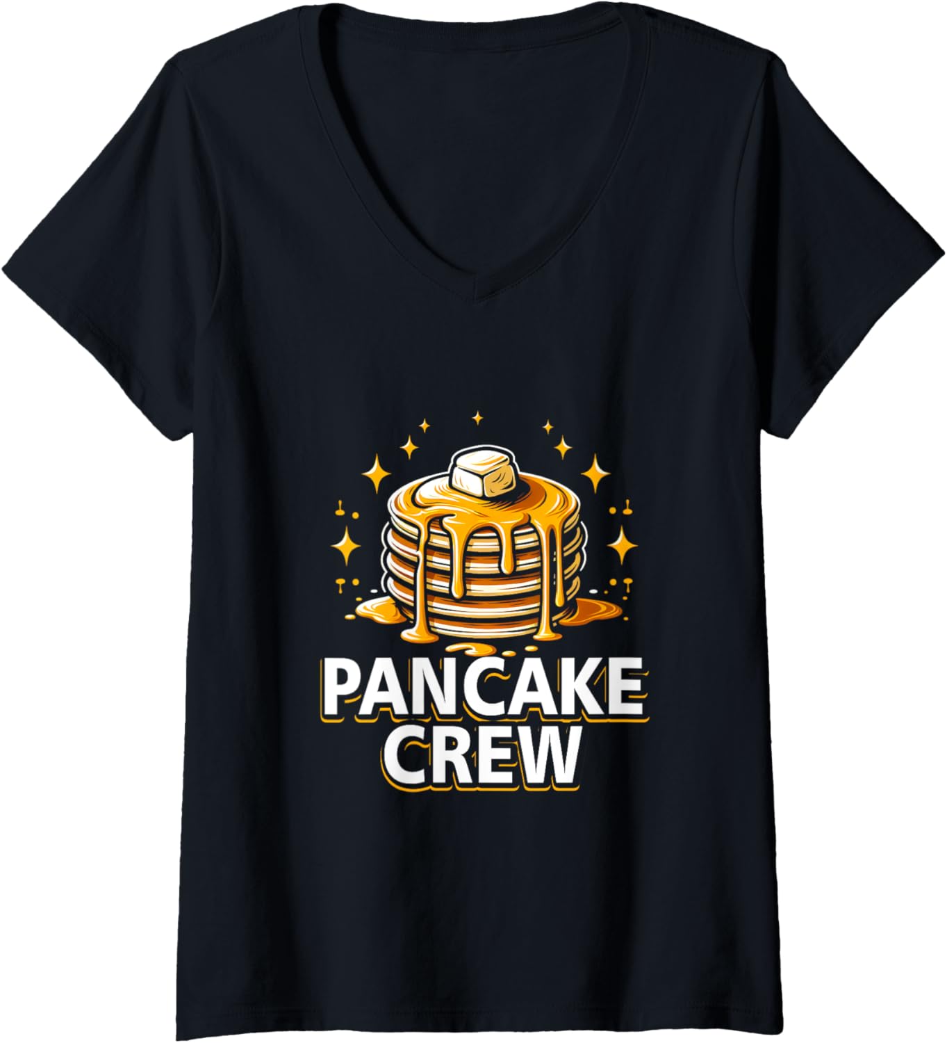 Womens Pancake Crew Breakfast Food Syrup Cute Pancake Maker V-Neck Apparel | Premium Quality | Must-Have Style